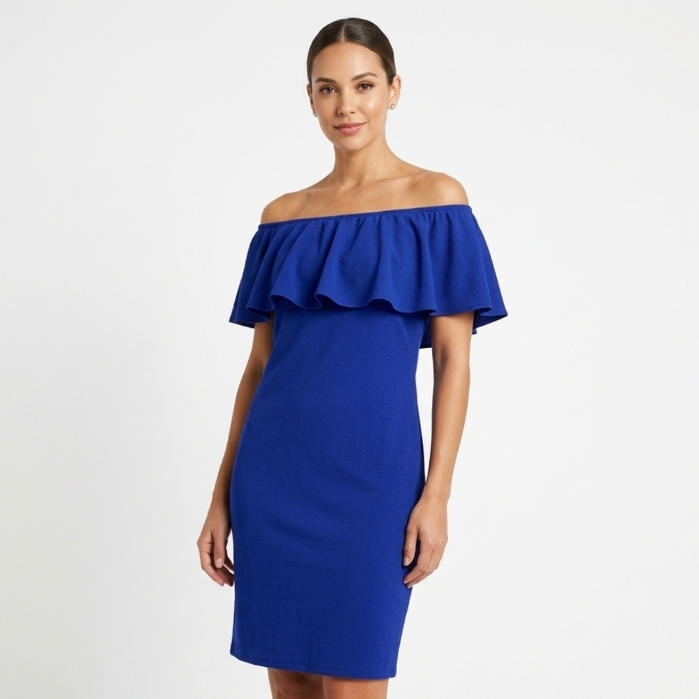 Pretty Blue Ruffle Dress NWT